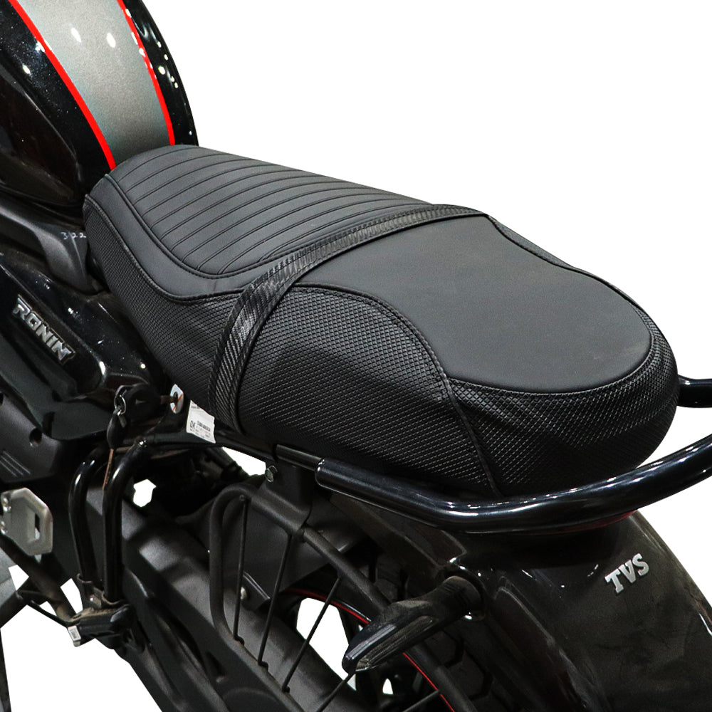 TVS Ronin Black Seat Cover with Small Cross Pattern for Style (2024 or before Edition)